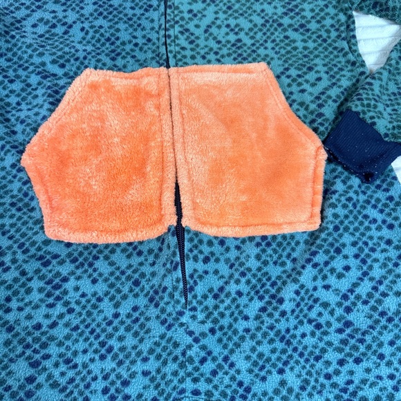 Cat Jack Hooded Dinosaur Pajamas Fleece Jumpsuit Costume Boys One Piece M 8/10 - Picture 11 of 13